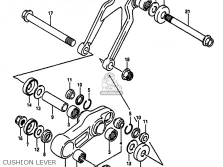 CUSHION LEVER - RM250 1988 (J) UNITED KINGDOM FRANCE AUSTRALIA (E02 E04 E24)