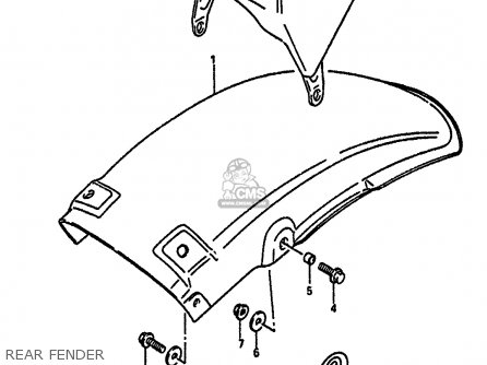 REAR FENDER - RM250 1988 (J) UNITED KINGDOM FRANCE AUSTRALIA (E02 E04 E24)
