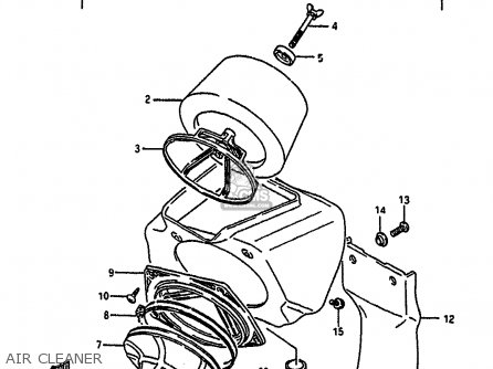 AIR CLEANER - RM250 1988 (J) UNITED KINGDOM FRANCE AUSTRALIA (E02 E04 E24)