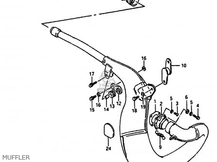 MUFFLER - RM250 1988 (J) UNITED KINGDOM FRANCE AUSTRALIA (E02 E04 E24)