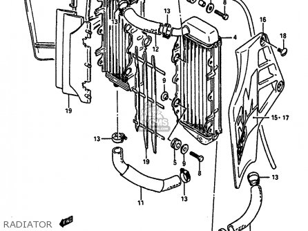 RADIATOR - RM250 1988 (J) UNITED KINGDOM FRANCE AUSTRALIA (E02 E04 E24)