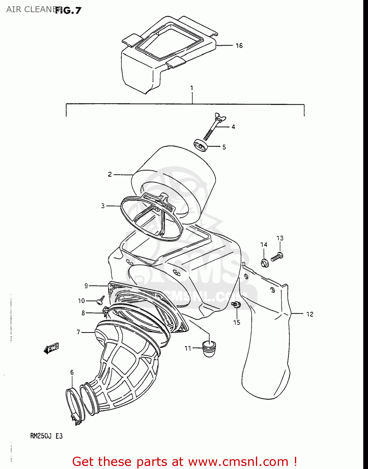 AIR CLEANER RM250 1988 (J) USA (E03)