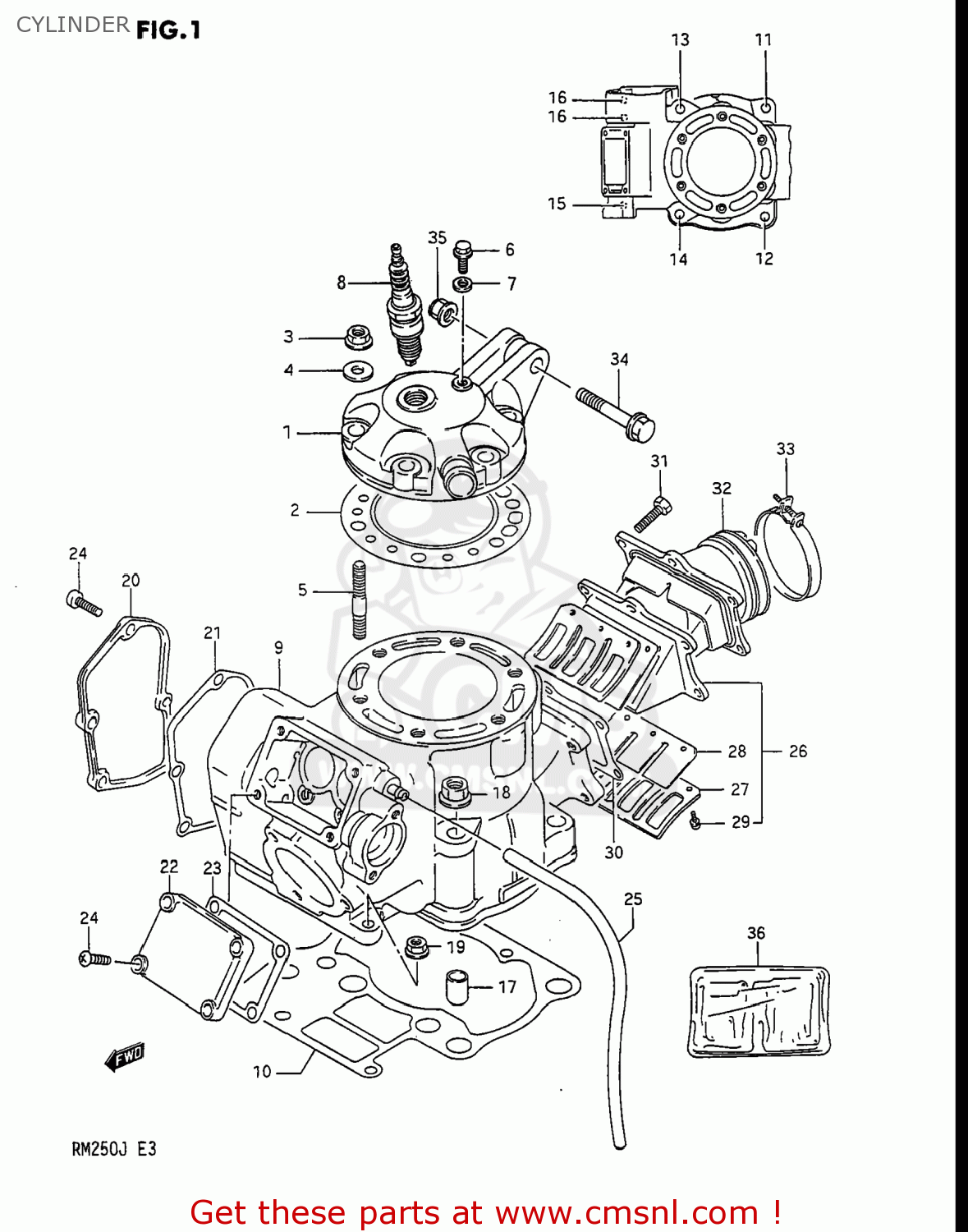 CYLINDER RM250 1988 (J) USA (E03)