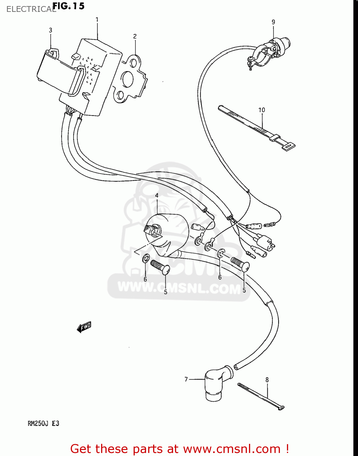 ELECTRICAL RM250 1988 (J) USA (E03)