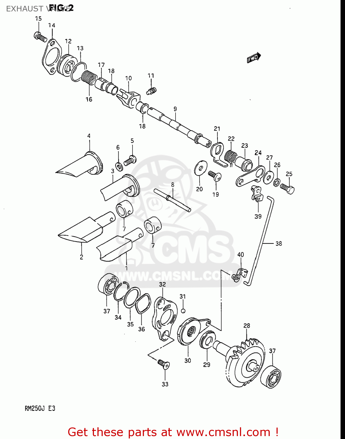 EXHAUST VALVE RM250 1988 (J) USA (E03)