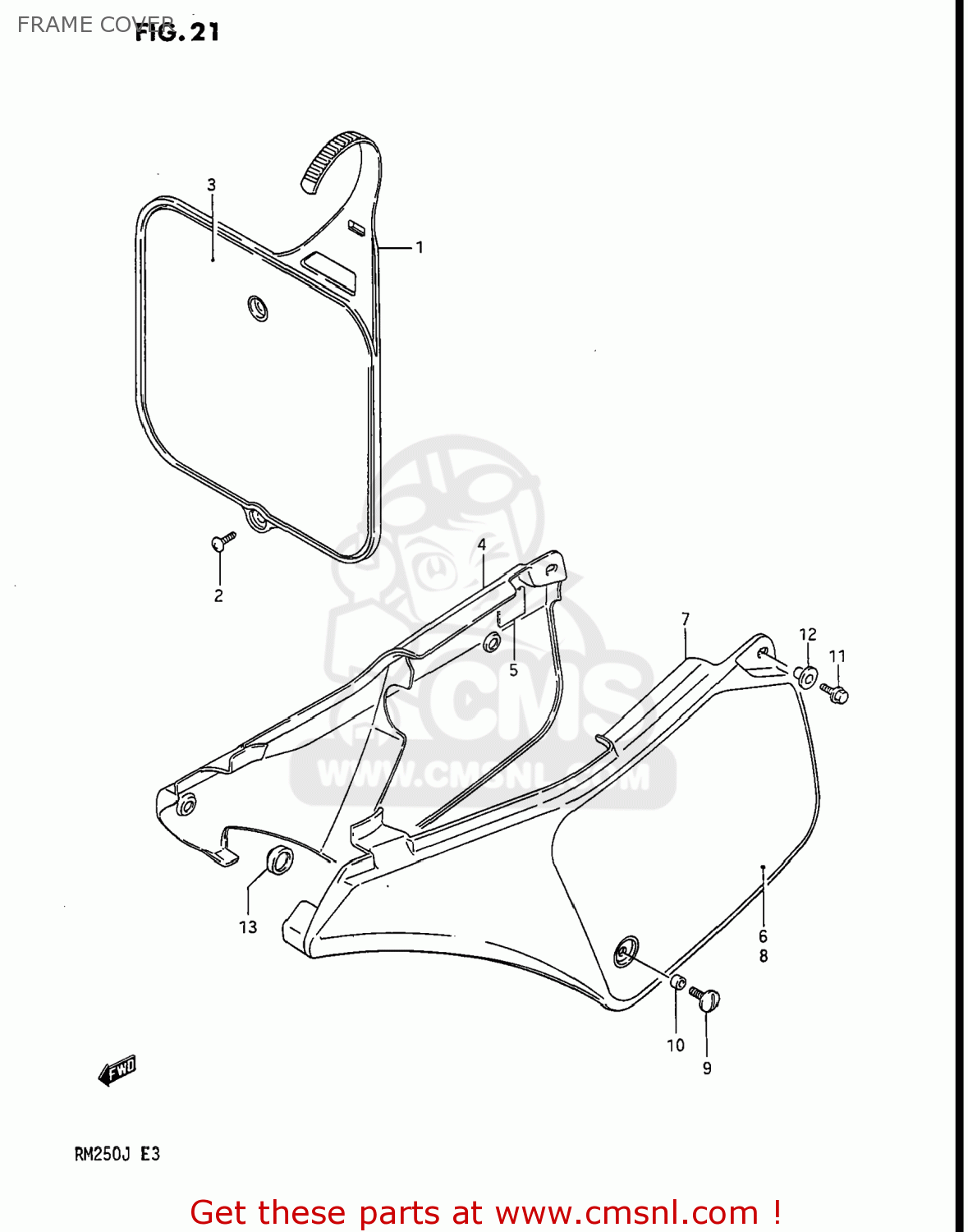 FRAME COVER RM250 1988 (J) USA (E03)