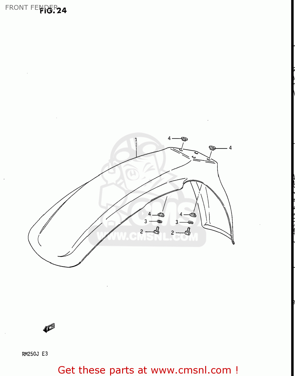 FRONT FENDER RM250 1988 (J) USA (E03)