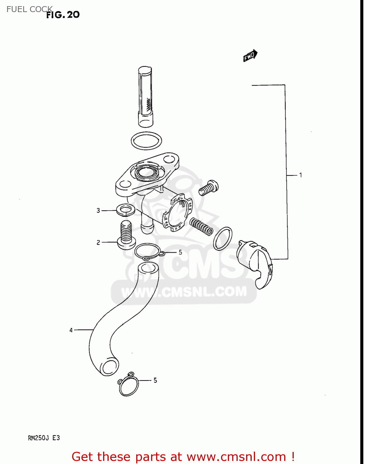 FUEL COCK RM250 1988 (J) USA (E03)