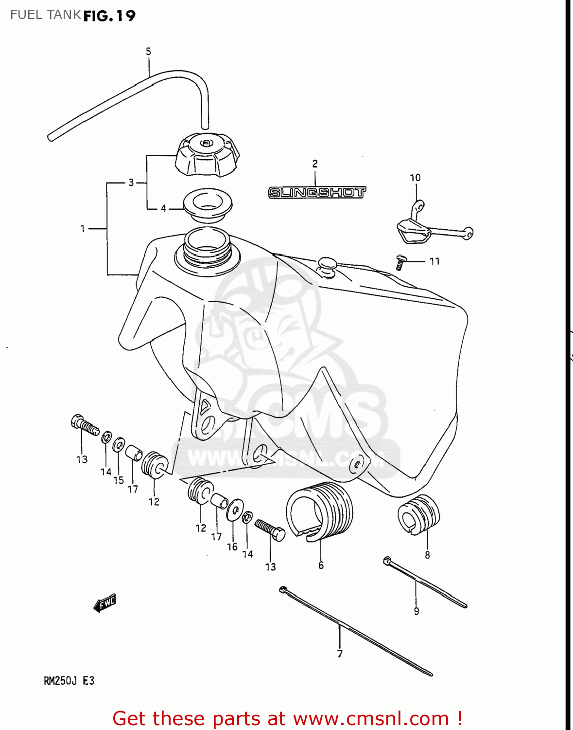 FUEL TANK RM250 1988 (J) USA (E03)