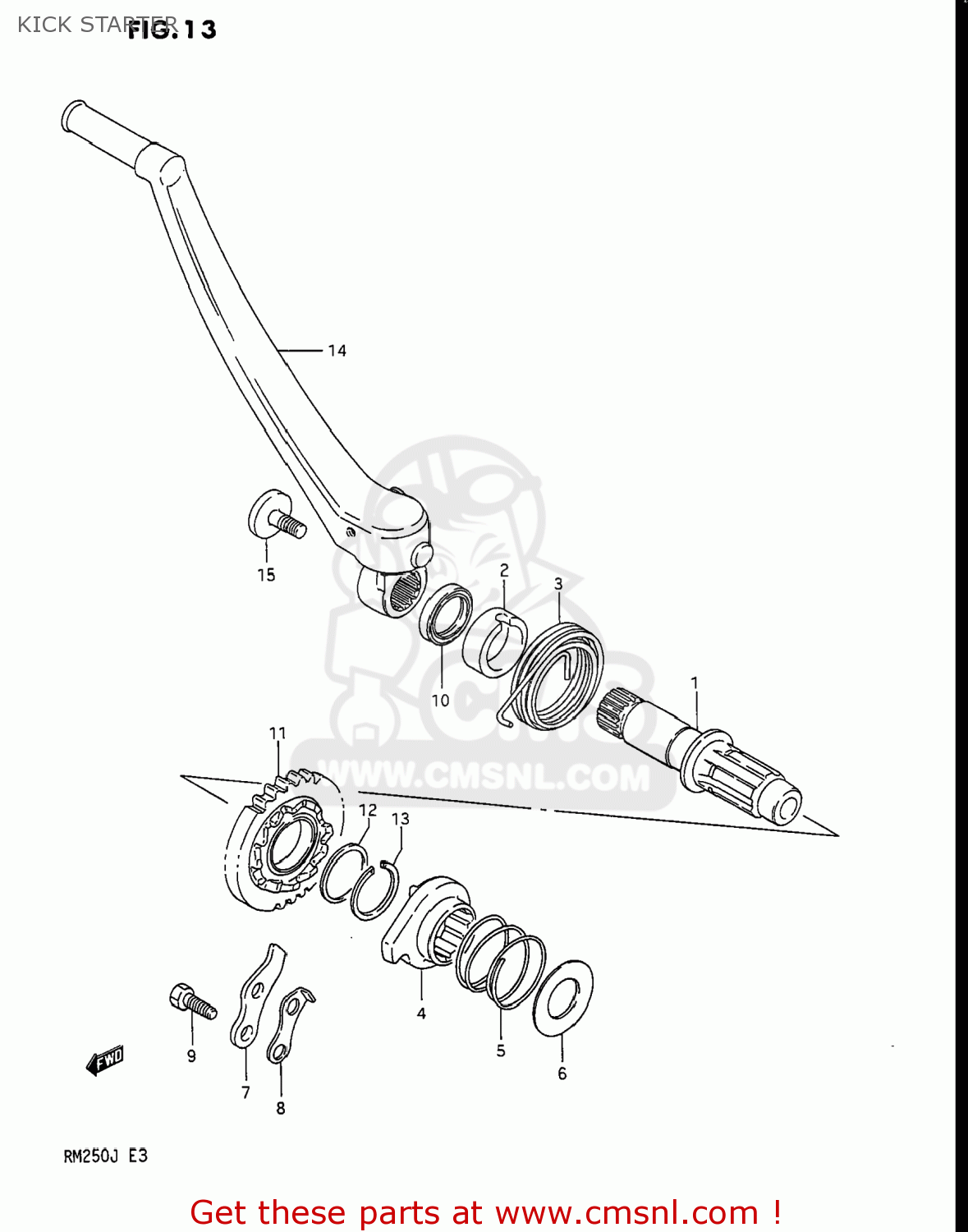 KICK STARTER RM250 1988 (J) USA (E03)