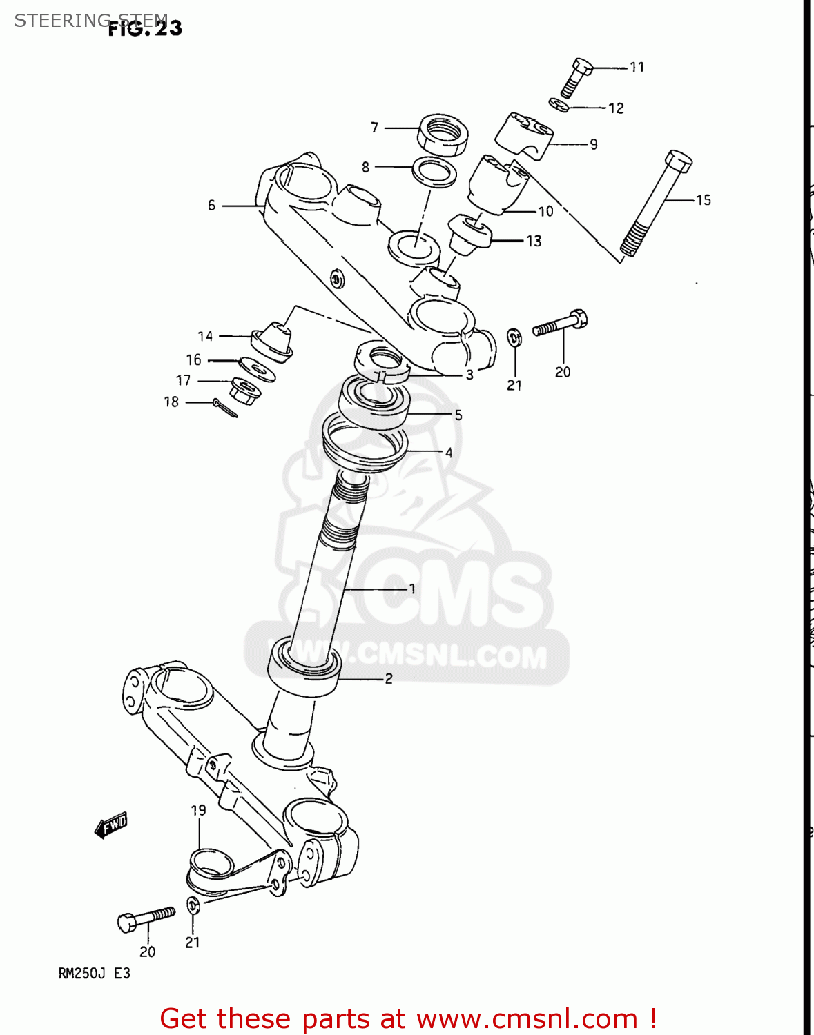 STEERING STEM RM250 1988 (J) USA (E03)