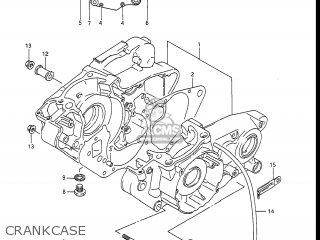 CRANKCASE - RM250 1988 (J) USA (E03)