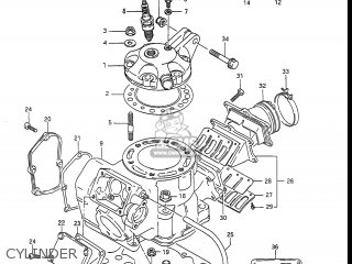 CYLINDER - RM250 1988 (J) USA (E03)