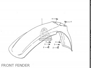 FRONT FENDER - RM250 1988 (J) USA (E03)