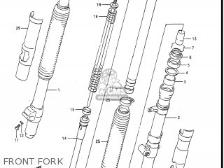 FRONT FORK - RM250 1988 (J) USA (E03)