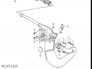 MUFFLER - RM250 1988 (J) USA (E03)