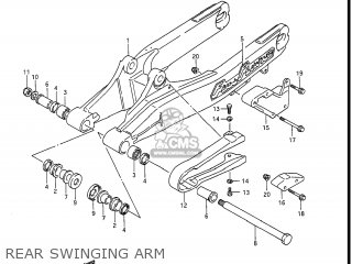 REAR SWINGING ARM - RM250 1988 (J) USA (E03)