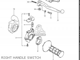 RIGHT HANDLE SWITCH - RM250 1988 (J) USA (E03)