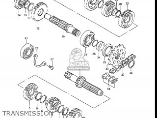 TRANSMISSION - RM250 1988 (J) USA (E03)