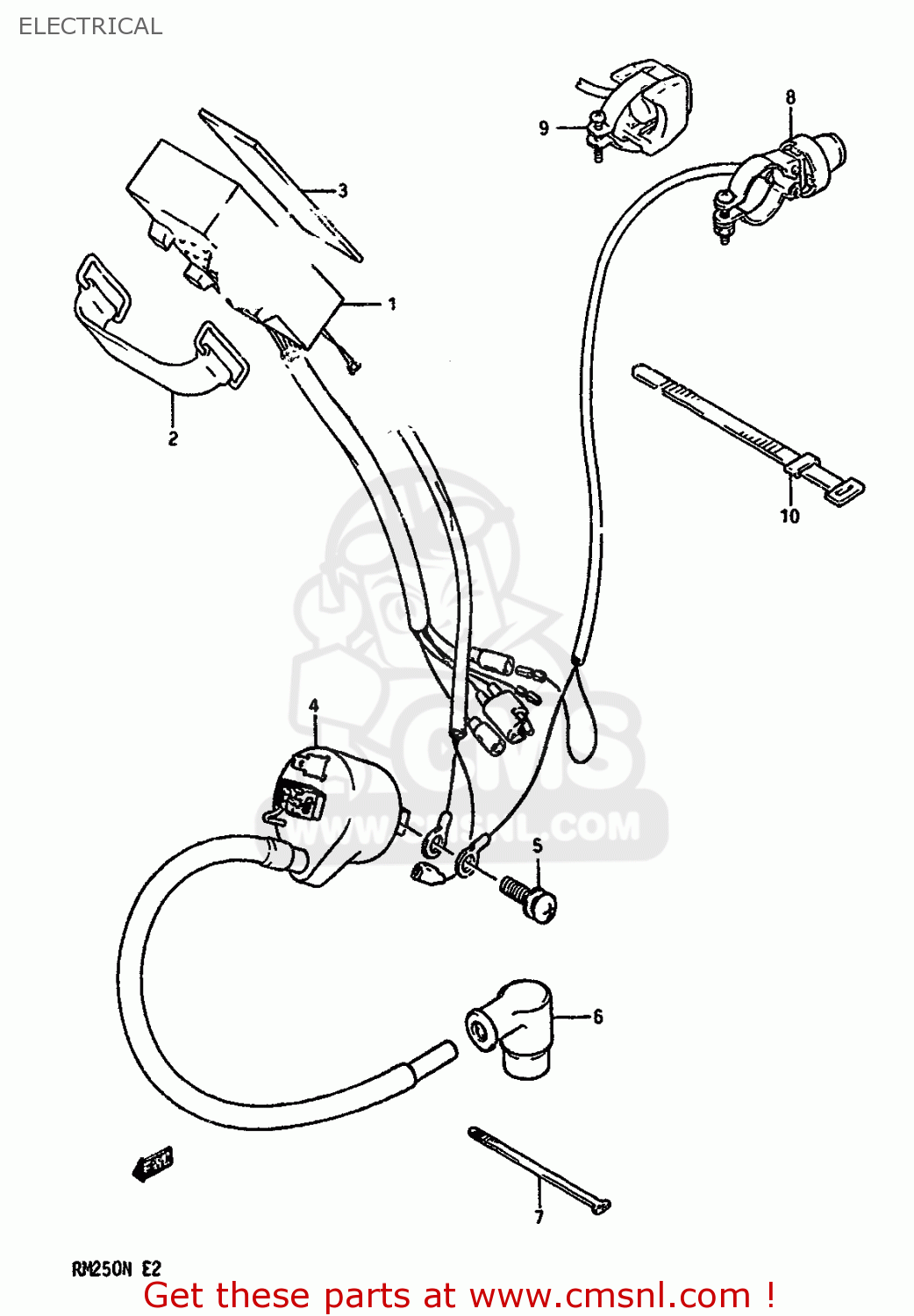 ELECTRICAL RM250 1989 (K) UNITED KINGDOM FRANCE AUSTRALIA (E02 E04 E24)