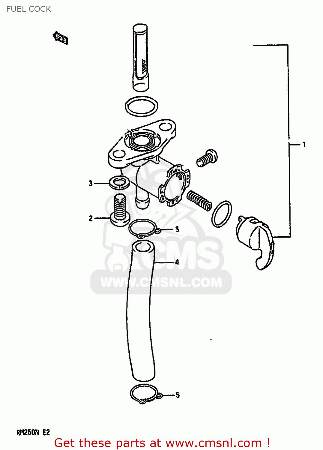 FUEL COCK RM250 1989 (K) UNITED KINGDOM FRANCE AUSTRALIA (E02 E04 E24)
