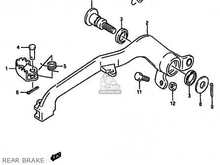 REAR BRAKE - RM250 1989 (K) UNITED KINGDOM FRANCE AUSTRALIA (E02 E04 E24)