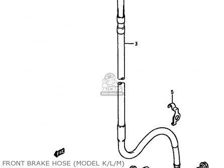 FRONT BRAKE HOSE (MODEL K/L/M) - RM250 1989 (K) UNITED KINGDOM FRANCE AUSTRALIA (E02 E04 E24)