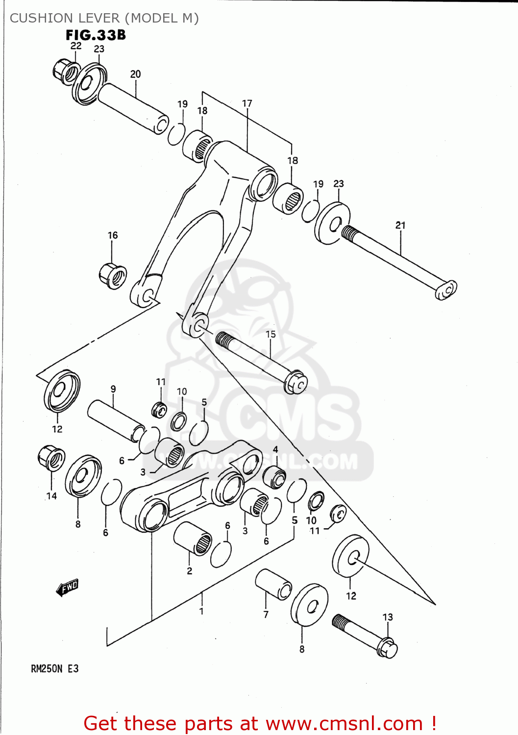 CUSHION LEVER (MODEL M) RM250 1989 (K) USA (E03)