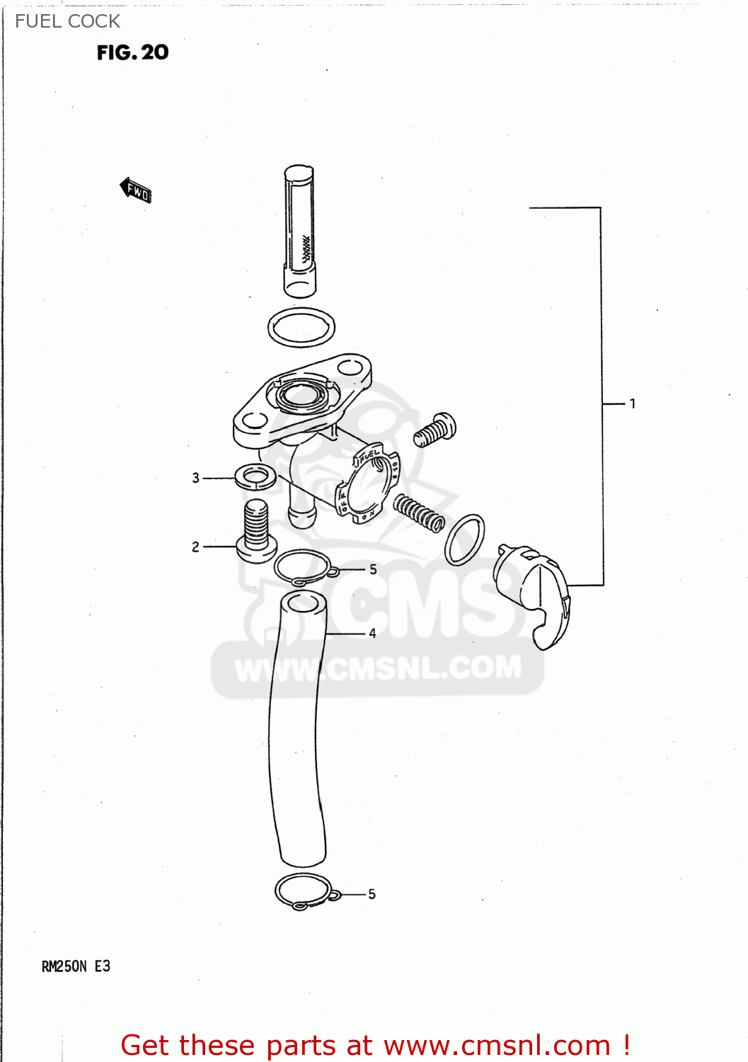 FUEL COCK RM250 1989 (K) USA (E03)