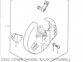 DISC COVER (MODEL K/L/M OPTIONAL) - RM250 1989 (K) USA (E03)