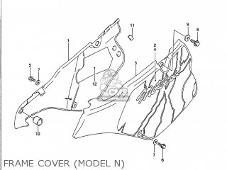 FRAME COVER (MODEL N) - RM250 1989 (K) USA (E03)