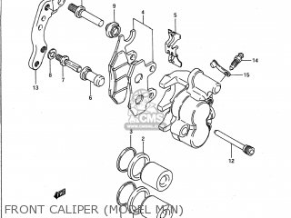 FRONT CALIPER (MODEL M/N) - RM250 1989 (K) USA (E03)