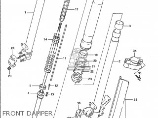 FRONT DAMPER - RM250 1989 (K) USA (E03)