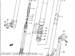 FRONT DAMPER (MODEL L) - RM250 1989 (K) USA (E03)