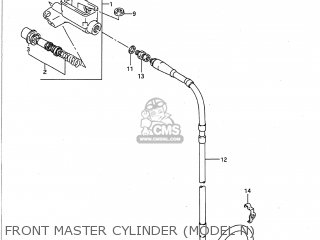 FRONT MASTER CYLINDER (MODEL N) - RM250 1989 (K) USA (E03)