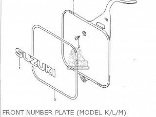 FRONT NUMBER PLATE (MODEL K/L/M) - RM250 1989 (K) USA (E03)
