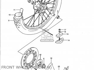 FRONT WHEEL (MODEL N) - RM250 1989 (K) USA (E03)
