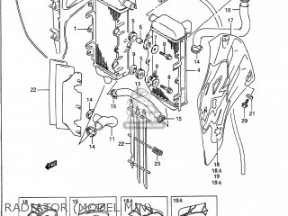 RADIATOR (MODEL M/N) - RM250 1989 (K) USA (E03)