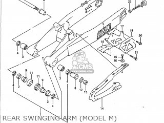REAR SWINGING ARM (MODEL M) - RM250 1989 (K) USA (E03)