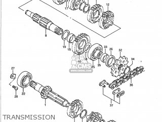 TRANSMISSION - RM250 1989 (K) USA (E03)