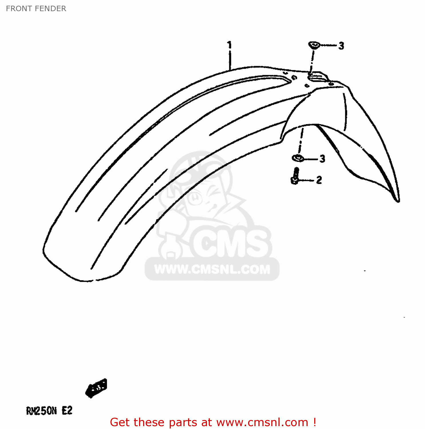 FRONT FENDER RM250 1990 (L) UNITED KINGDOM FRANCE AUSTRALIA (E02 E04 E24)