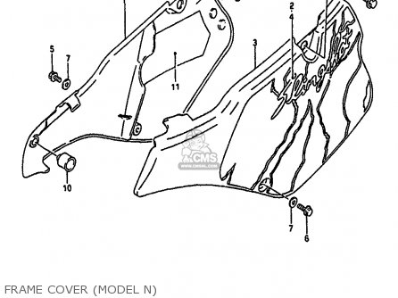 FRAME COVER (MODEL N) - RM250 1990 (L) UNITED KINGDOM FRANCE AUSTRALIA (E02 E04 E24)