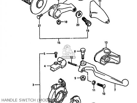 HANDLE SWITCH (MODEL N) - RM250 1990 (L) UNITED KINGDOM FRANCE AUSTRALIA (E02 E04 E24)