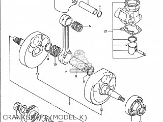 CRANKSHAFT (MODEL K) - RM250 1990 (L) USA (E03)