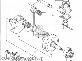 CRANKSHAFT (MODEL N) - RM250 1990 (L) USA (E03)