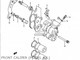 FRONT CALIPER (MODEL K/L) - RM250 1990 (L) USA (E03)