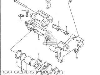 REAR CALIPERS (MODEL K) - RM250 1990 (L) USA (E03)