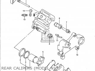 REAR CALIPERS (MODEL N) - RM250 1990 (L) USA (E03)