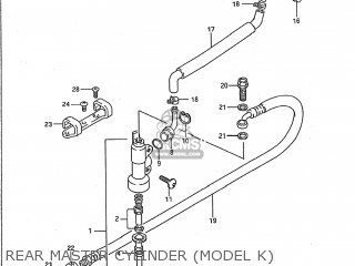 REAR MASTER CYLINDER (MODEL K) - RM250 1990 (L) USA (E03)