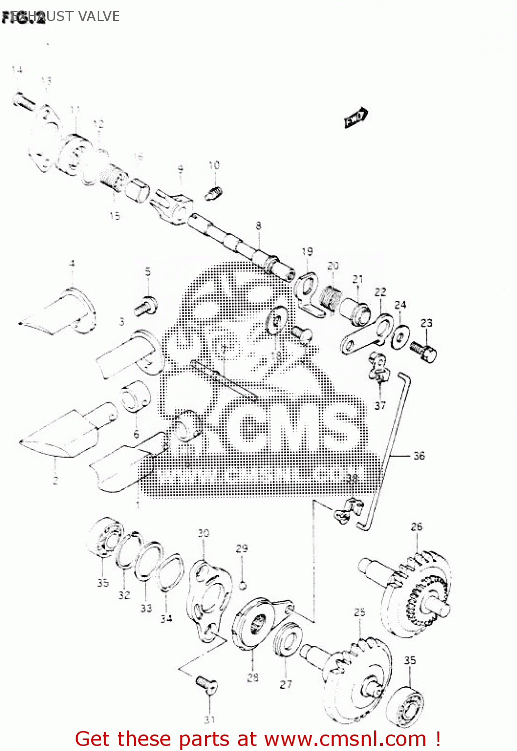 EXHAUST VALVE RM250 1991 (M) UNITED KINGDOM FRANCE AUSTRALIA (E02 E04 E24)